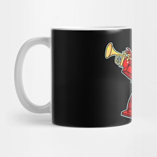 Trumpet playing robot Mug